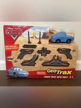 Fisher-Price GeoTrax TRACK PACK WITH SALLY Toy Disney Cars 77502 NISB NOS RARE